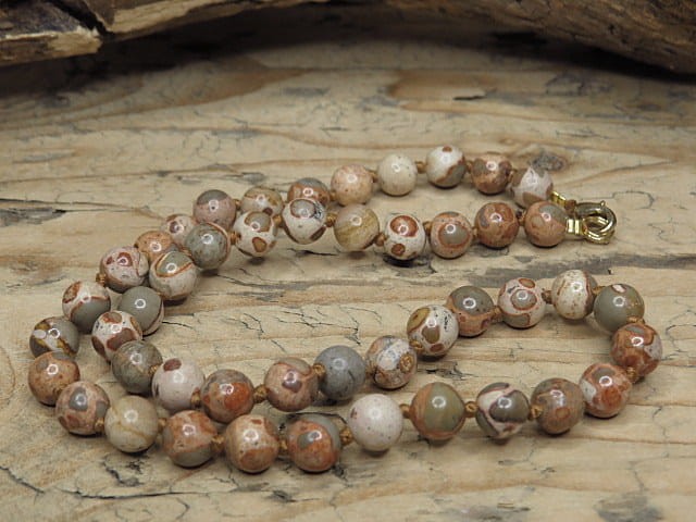 jaspis leopardzi * naszyjnik * korale