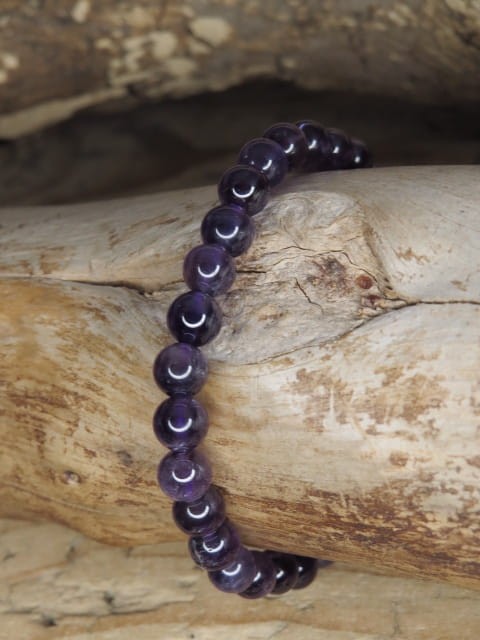 ametyst ciemny * bransoletka 6mm