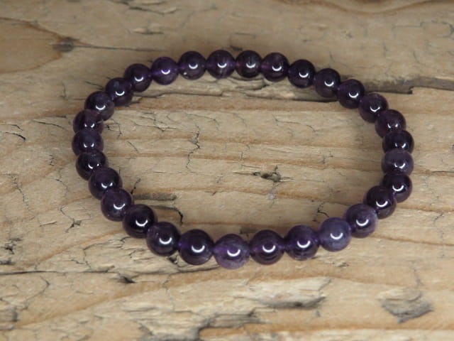 ametyst ciemny * bransoletka 6mm