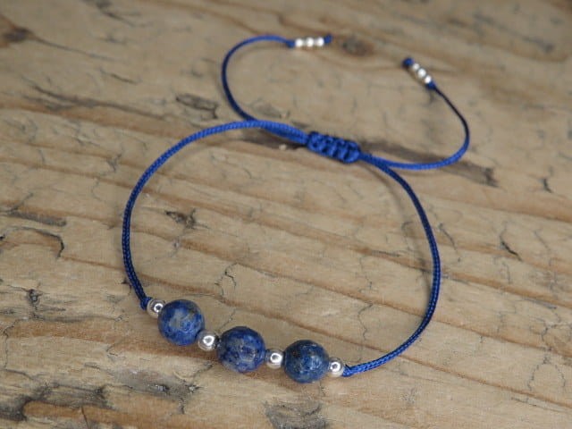 lapis lazuli * czakra trzeciego oka * bransoletka minimalistyczna