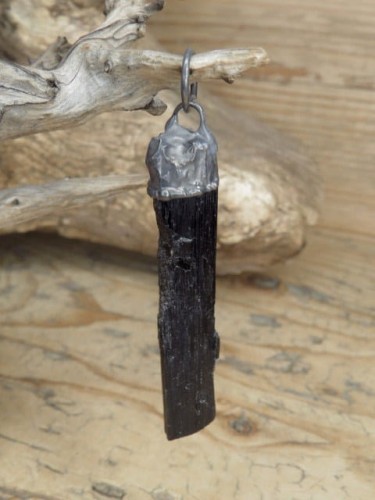 turmalin czarny szerl - wisior