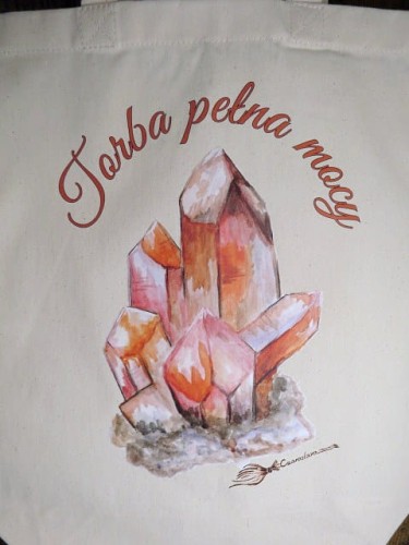 Torba bawełniana z kryształami - Torba pełna mocy