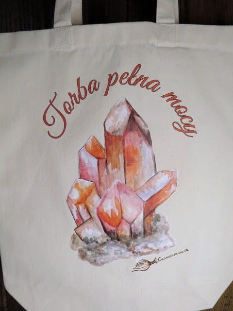 Torba bawełniana z kryształami - Torba pełna mocy