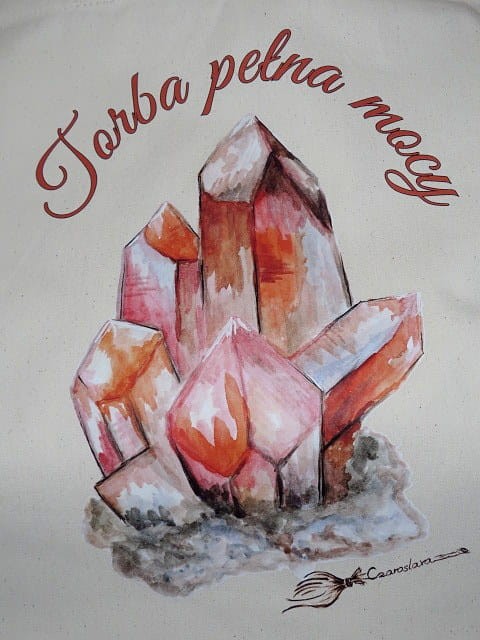 Torba bawełniana z kryształami - Torba pełna mocy