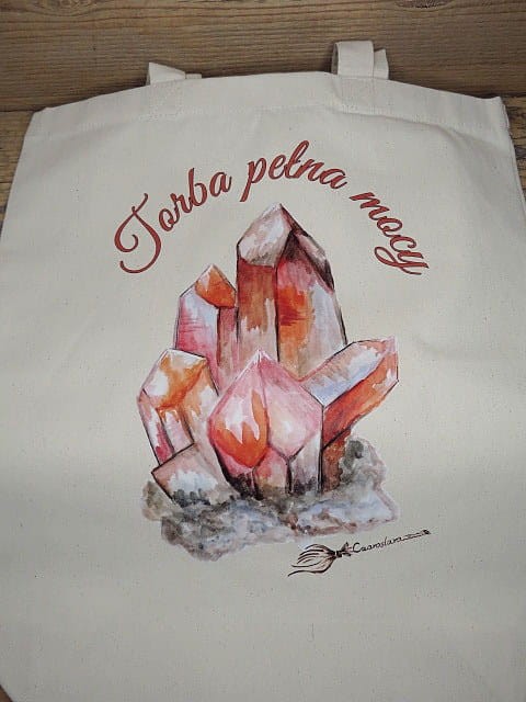 Torba bawełniana z kryształami - Torba pełna mocy