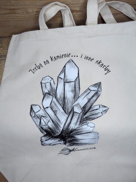 Torba bawełniana z kryształami - Torba na kamienie... i inne skarby