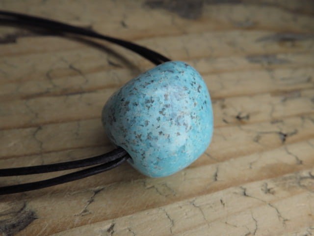 chryzokola i malachit * talizman na rzemieniu * spokój i rozwój duchowy