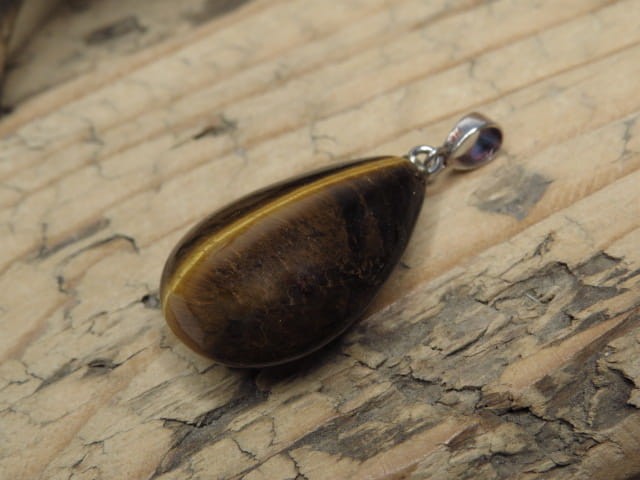 łezka z tygrysiego oka * wisiorek