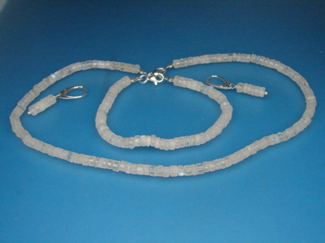 kamień księżycowy * naszyjnik, bransoletka, kolczyki