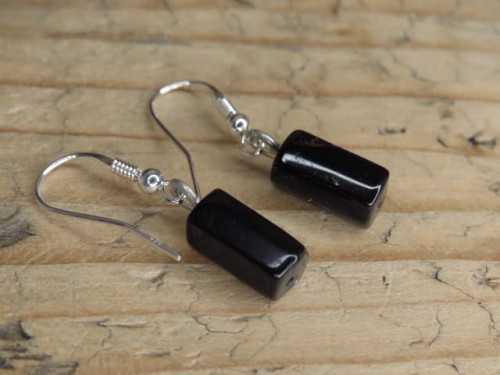 turmalin czarny * kolczyki