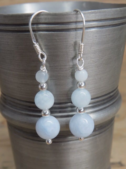 akwamaryn * kolczyki