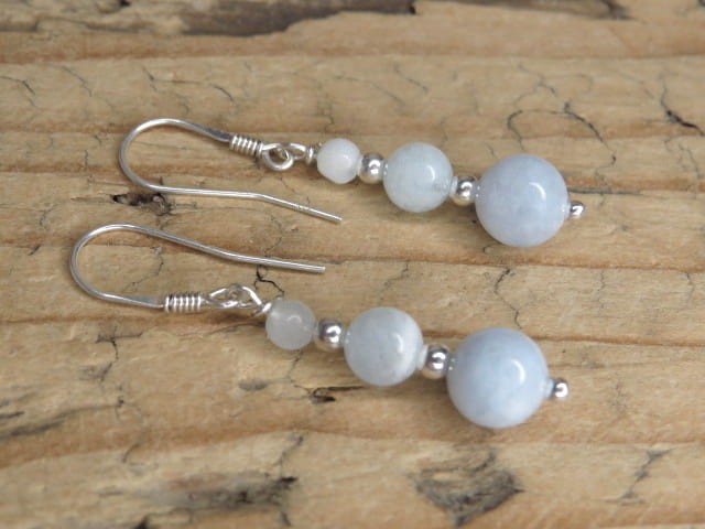 akwamaryn * kolczyki