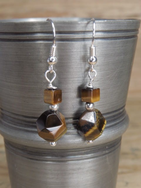 tygrysie oko * kolczyki