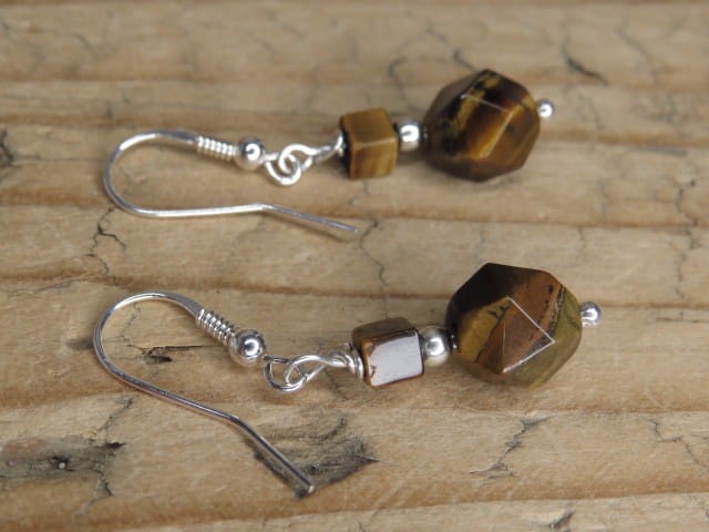 tygrysie oko * kolczyki