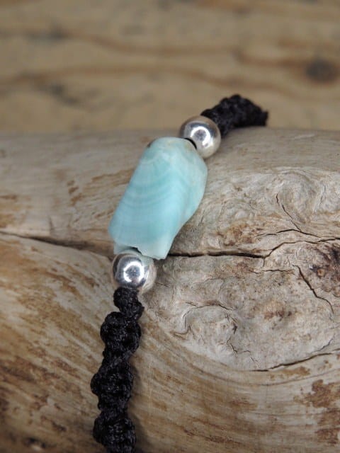 larimar bransoletka makrama