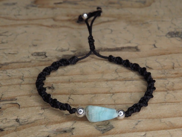 larimar bransoletka makrama