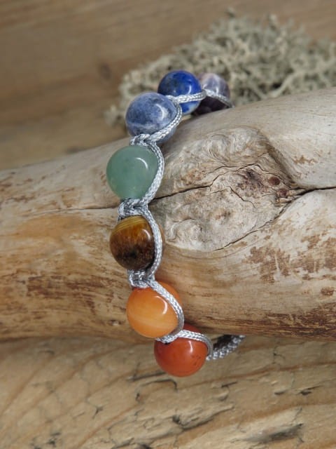 bransoletka Siedem Czakr * 7 czakr * biżuteria czakralna makrama