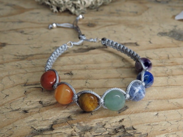 bransoletka Siedem Czakr * 7 czakr * biżuteria czakralna makrama