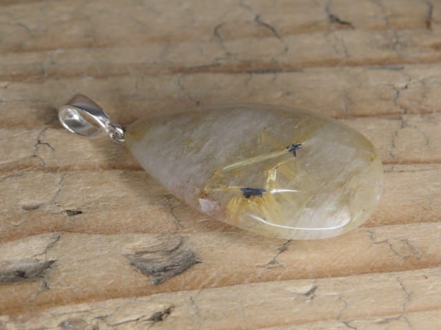 łezka z kwarcu rutylowego * wisiorek