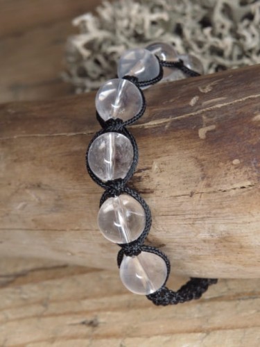 kryształ górski * czakra korony * bransoletka makr