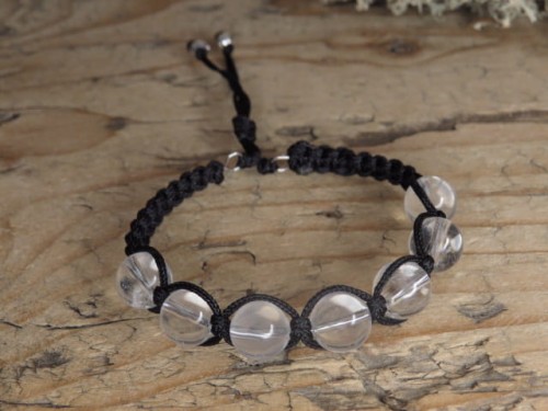 kryształ górski * czakra korony * bransoletka makr