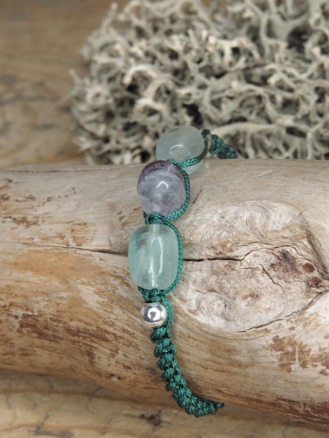 fluoryt * bransoletka makrama