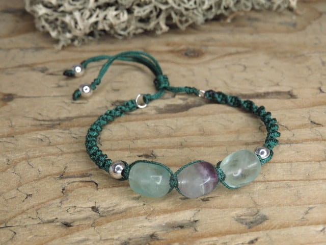 fluoryt * bransoletka makrama