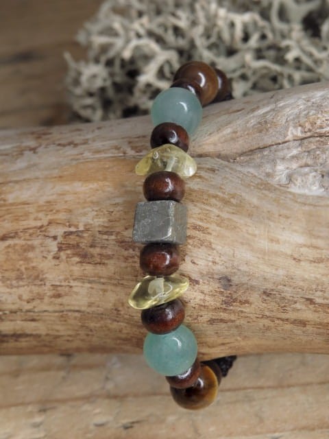 Bransoletka Kryształy bogactwa * makrama