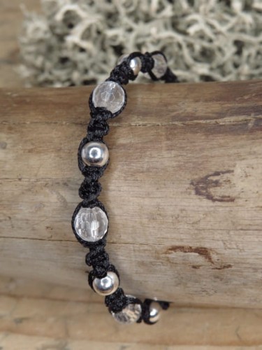 kryształ górski * bransoletka makrama