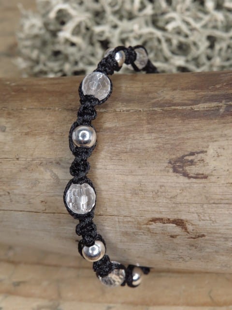 kryształ górski * bransoletka makrama