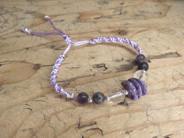 Kryształy rozwoju duchowego * bransoletka makrama