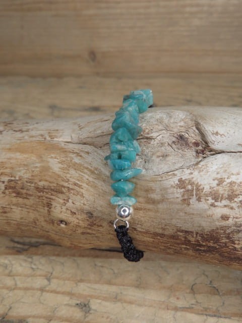 amazonit - kamień młodości * makrama