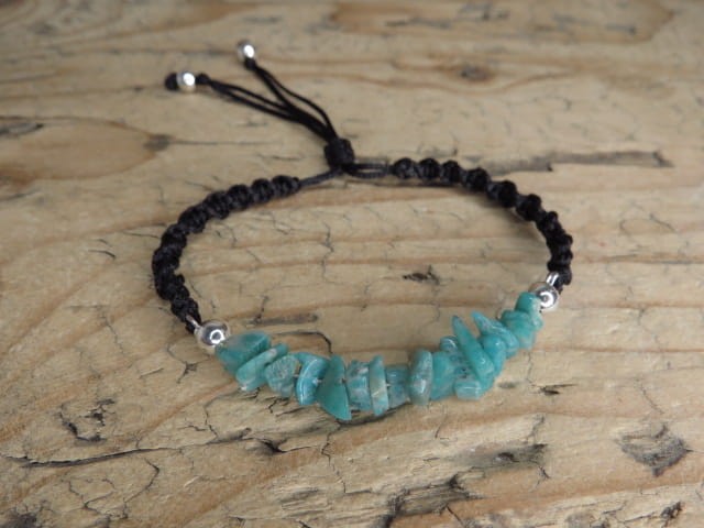 amazonit - kamień młodości * makrama