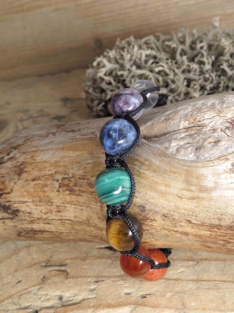 bransoletka Siedem Czakr * 7 czakr * biżuteria czakralna makrama