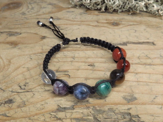 bransoletka Siedem Czakr * 7 czakr * biżuteria czakralna makrama