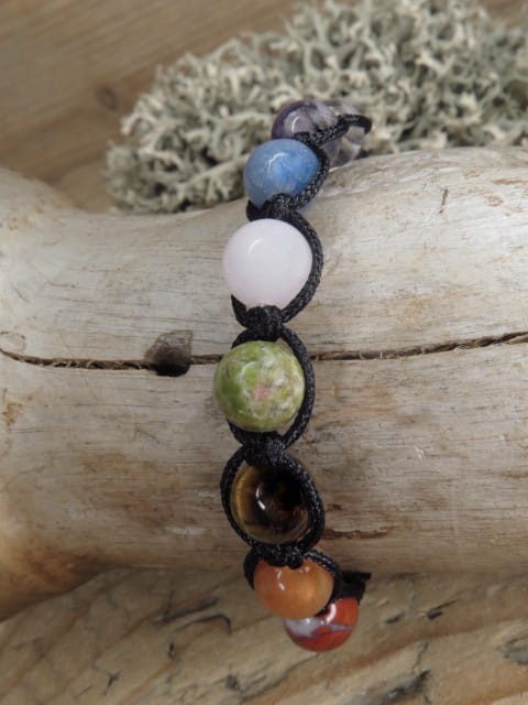 bransoletka Siedem Czakr * 7 czakr * biżuteria czakralna makrama