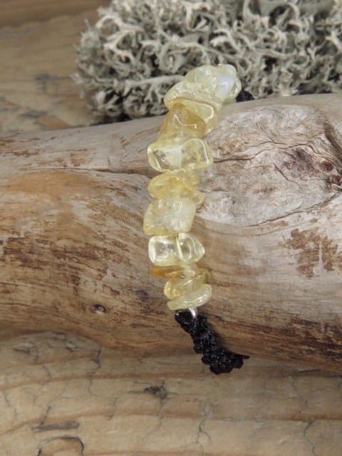 cytryn * czakra splotu słonecznego * bransoletka makrama