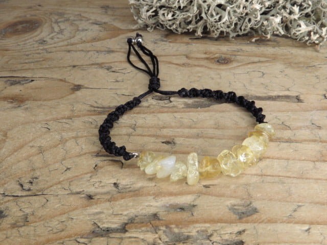 cytryn * czakra splotu słonecznego * bransoletka makrama