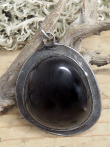 obsydian czarny * wisior