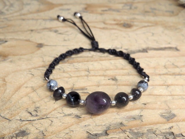 Kamienie dla znaku zodiaku Skorpion * bransoletka zodiakalna makrama