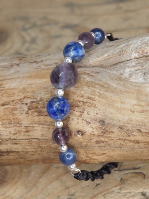 Kamienie dla znaku zodiaku Strzelec * bransoletka zodiakalna makrama