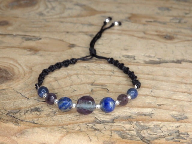 Kamienie dla znaku zodiaku Strzelec * bransoletka zodiakalna makrama