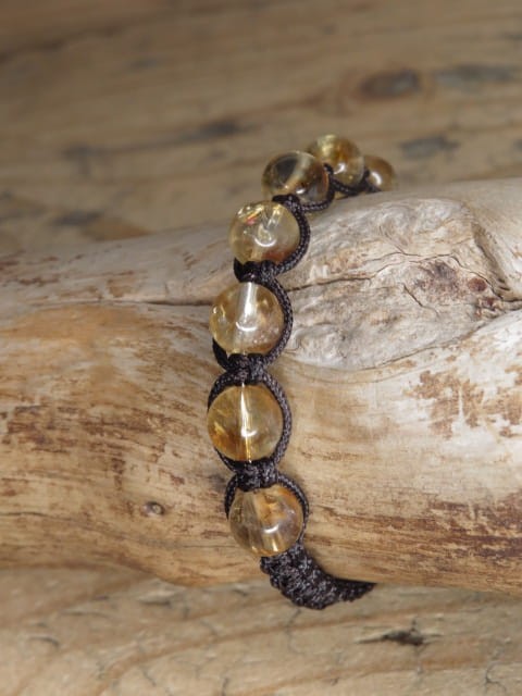 cytryn * czakra splotu słonecznego * bransoletka makrama