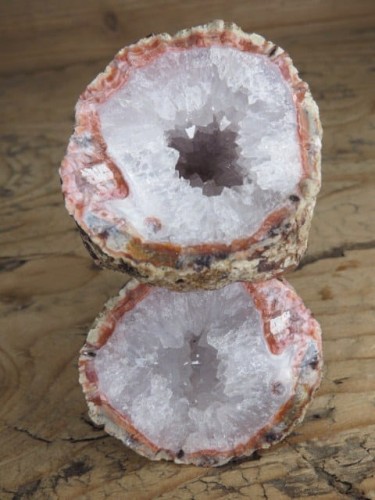 agat z geodą kwarcową Maroko - para