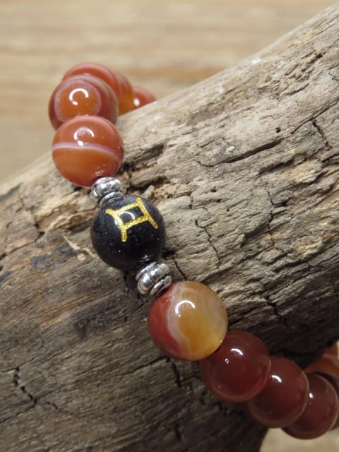 Bransoletka zodiakalna Bliźnięta – karneol