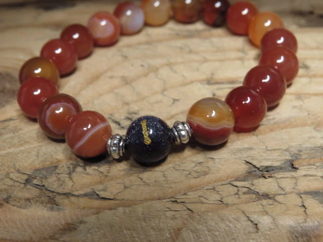 Bransoletka zodiakalna Bliźnięta – karneol