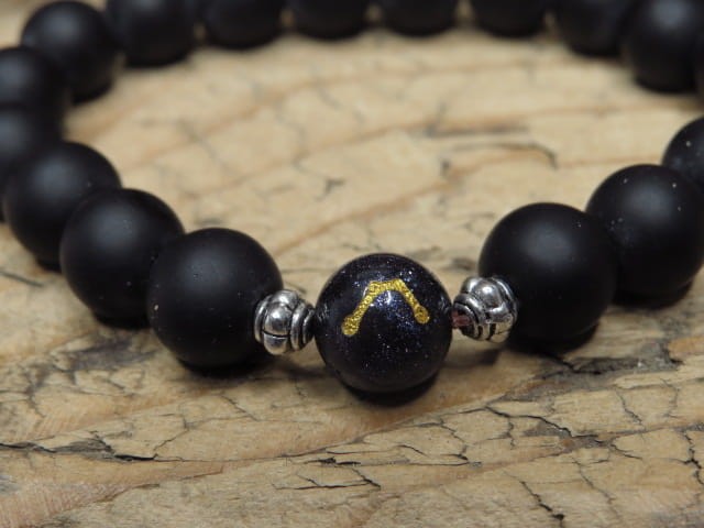 Bransoletka zodiakalna Skorpion – matowy onyks