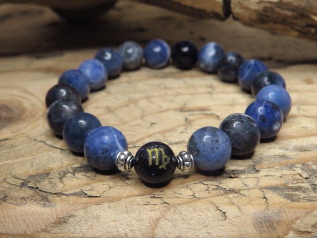 Bransoletka zodiakalna Panna – sodalit