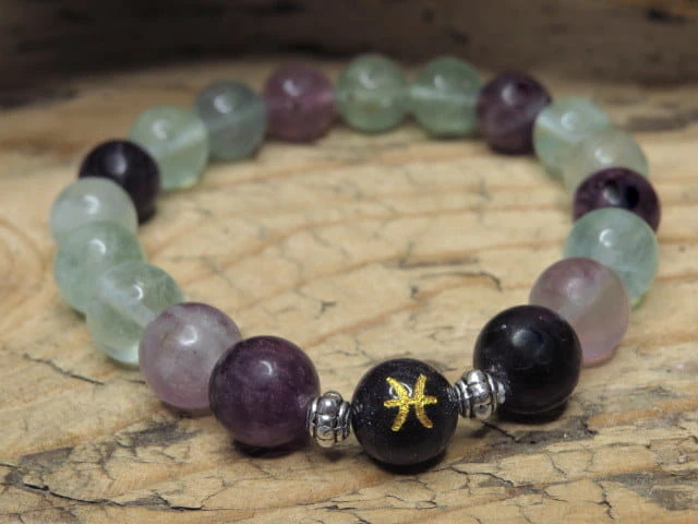 Bransoletka zodiakalna Ryby – fluoryt