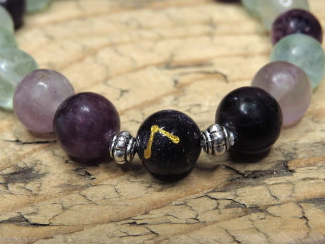 Bransoletka zodiakalna Ryby – fluoryt